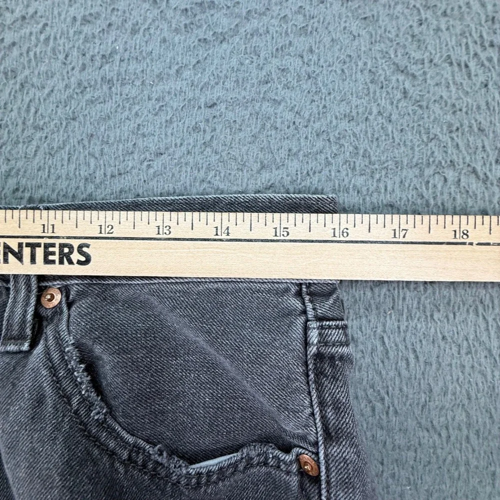 Levi's‎ 501 Original Fit Jeans Mens 29x32 Faded Black Grey Raw Hem 12501-0398